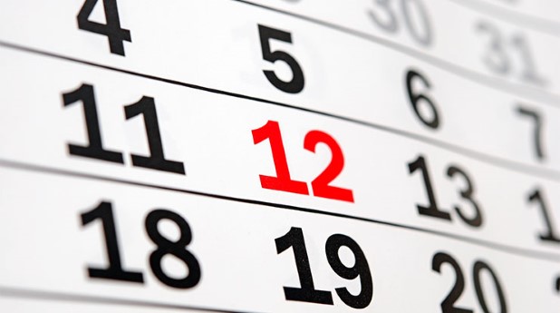 kalenderblad med datum. Tidsfrister enligt nya LOU