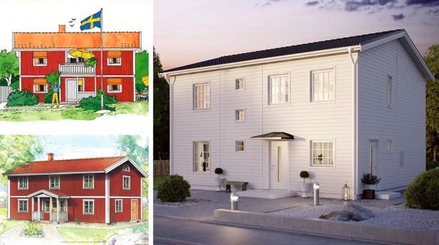 Tre husmodeller från Myresjöhus