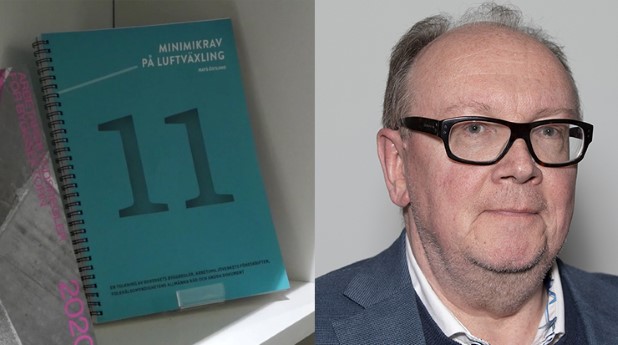 Mats Östlund på Svensk Byggtjänst och skriften  "Minimikrav på luftväxling"