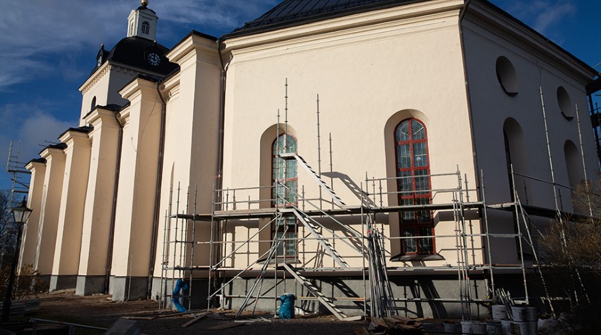 Renovering av kyrka. 